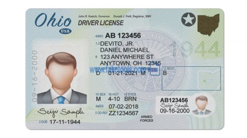 Real and fake Ohio driver’s license for sale